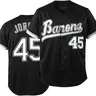 Barons #45 Stitched Baseball Jersey, Men's Clothing, Unisex 90s Hip Hop Outfit, Party Gift (Sports & Outdoor Professional Sportswear)