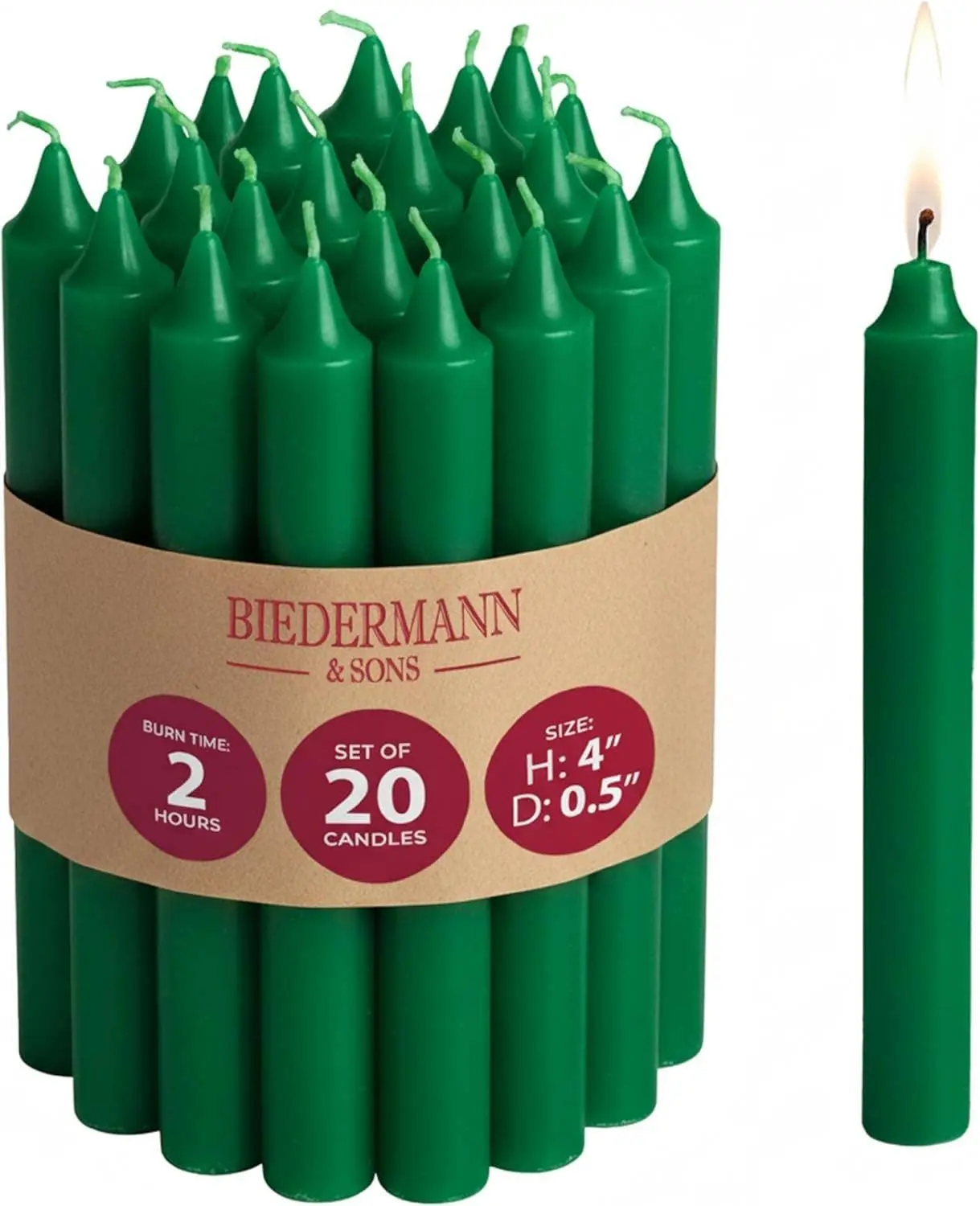 Emerald Green Chime Candle-2 Candles