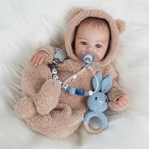 [WOOROY] Reborn Baby Doll New Released - Excellent Gift for Birthday Christmas Gift and New Year, 18 In Lifelike Realistic Baby Doll with Soft Vinyl Body and Cloth Body Doll with Accessories Gift Toys for Kids 3+ girl