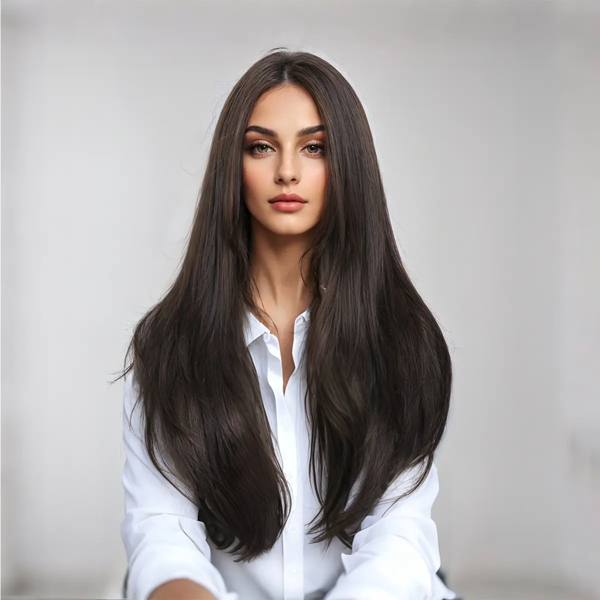 SMILCO 26'' Long Curly Claret Deep Brown Synthetic Wig Realistic Natural Sheen Adjustable Straps Small Lace Front Cap Heat Resistant Durable Fiber SM1700