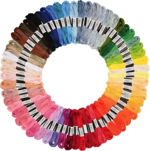 70 Skeins Rainbow Color Embroidery Floss Friendship Bracelet String Cross Stitch Embroidery Thread Cotton Floss Bracelet Yarn, Craft Floss
