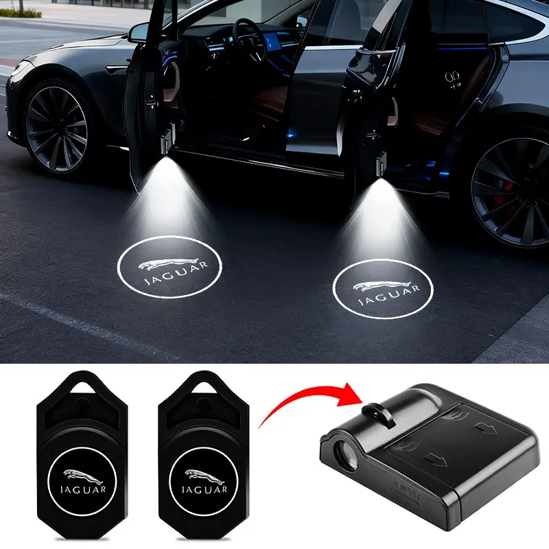 Jaguar Car Door Welcome Lights, High-Definition Logo Projection, Fits Xel/xfl/f-Pace Models, Exterior Decoration Accessories, Car Led Lights