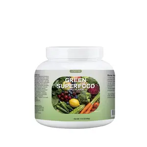 LVSEFOD Green Superfood, 17.6 Ounces - a Natural Fresh Vegetable Powder Rich in Various Vitamins, Ideal As a Breakfast Substitute, Healthy Snack, Meal Replacement, Pure Ingredients, No Additives, Dried Vegetable Powder, Vitamin-Rich Powder
