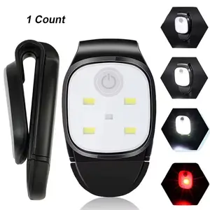Clip-On Light Warning Outdoor Night Running Rechargeable USB Portable Design for Slow Run Hiking Camping Gear Accessories