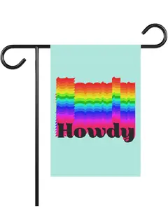 Howdy | Rainbow Pride Garden Flag | LGBTQ Outdoor Decor | Pride Yard Decor