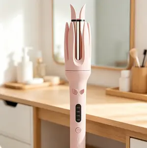 New upgraded automatic curling stick with a large 28 mm barrel, electric rotary hair curler with four temperature settings, anti-scald protection, frizz-free negative ion technology, fast heating curling iron for smooth, shiny hair, easy curling tool for