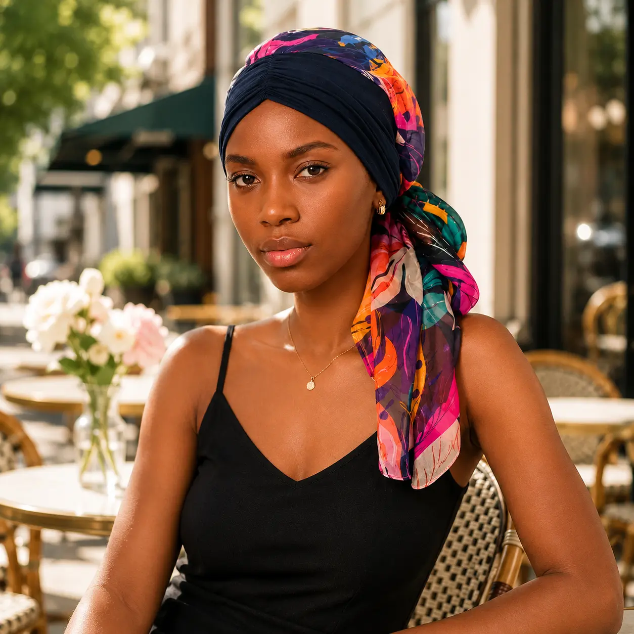 Pre-Tied Turban Head Wrap for Women – Boho Long Tail Stretch Scarf, Soft Sleep Cap, Everyday Fashion Headwear, Adjustable Comfort Fit Pirates Fan Hat
