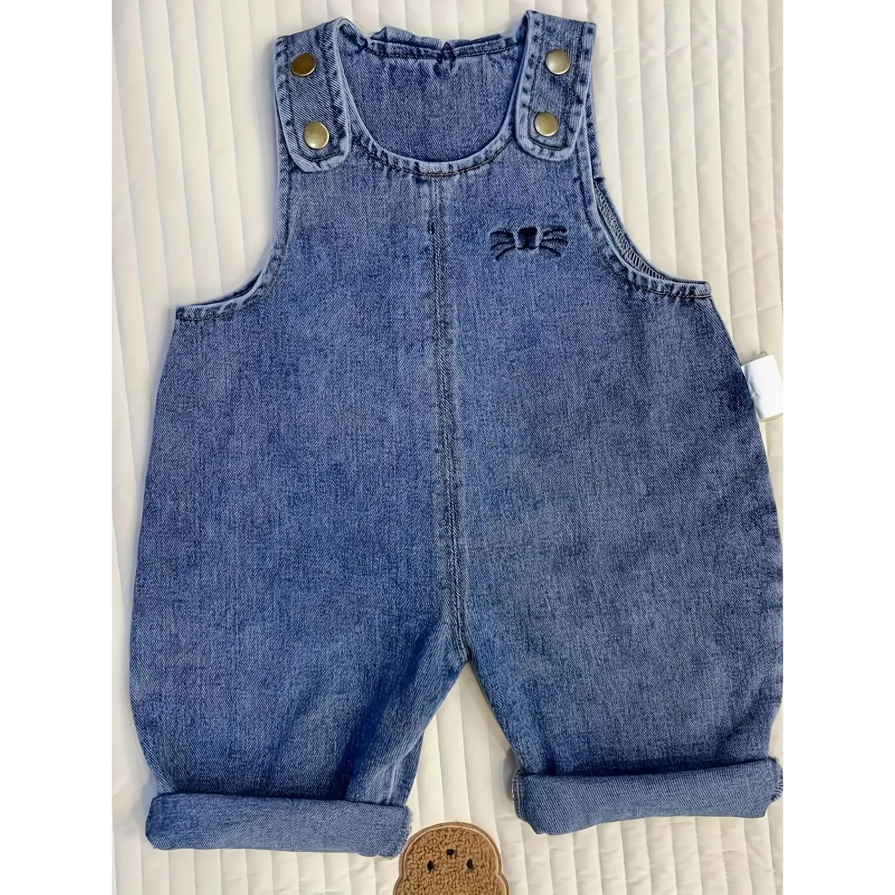 Girls' Cute Embroidered Front Denim Overalls - Adorable, Cutie Styles for Kids' Fashion Tops, Adorable Girls' Overalls, Cutie Girls' Overalls