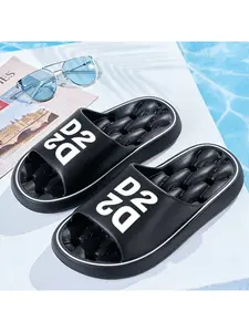 1pc D2 Indoor Slippers, Plus-Size Slippers, Solid Color Slippers, Lightweight Slippers, Beach Slippers, Outdoor Slippers, Printed Slippers, Platform Slippers, Outdoor Leisure, Home And Travel Slippers