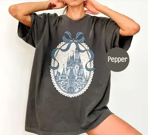 Graphic Tee, Magical Castle Shirt, Magic Kingdom Blue Coquette Shirt, Castle Fairytale Coquette Shirt, Trip Shirt
