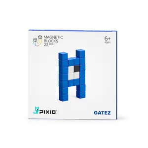 PIXIO Mini Monster Gatez - 22 Magnetic Blocks in 3 Colors | Magnetic Building Toy & STEM Construction Set + Free App
