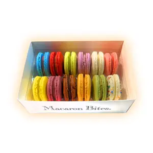 Macaroon Bites - French Macarons 12 Pack, Delightful Assortment of Meringue-Like Cookies with Creamy Exotic Fillings, Perfect for Any Occasion
