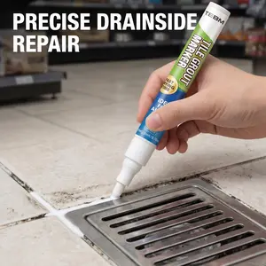 Gap Filler Sealant, Quick Dry Easy Use, Stain Resistant Long Lasting, Waterproof, Enhances Tile Aesthetics, Ideal for DIY Bathroom & Bathtub Repair
