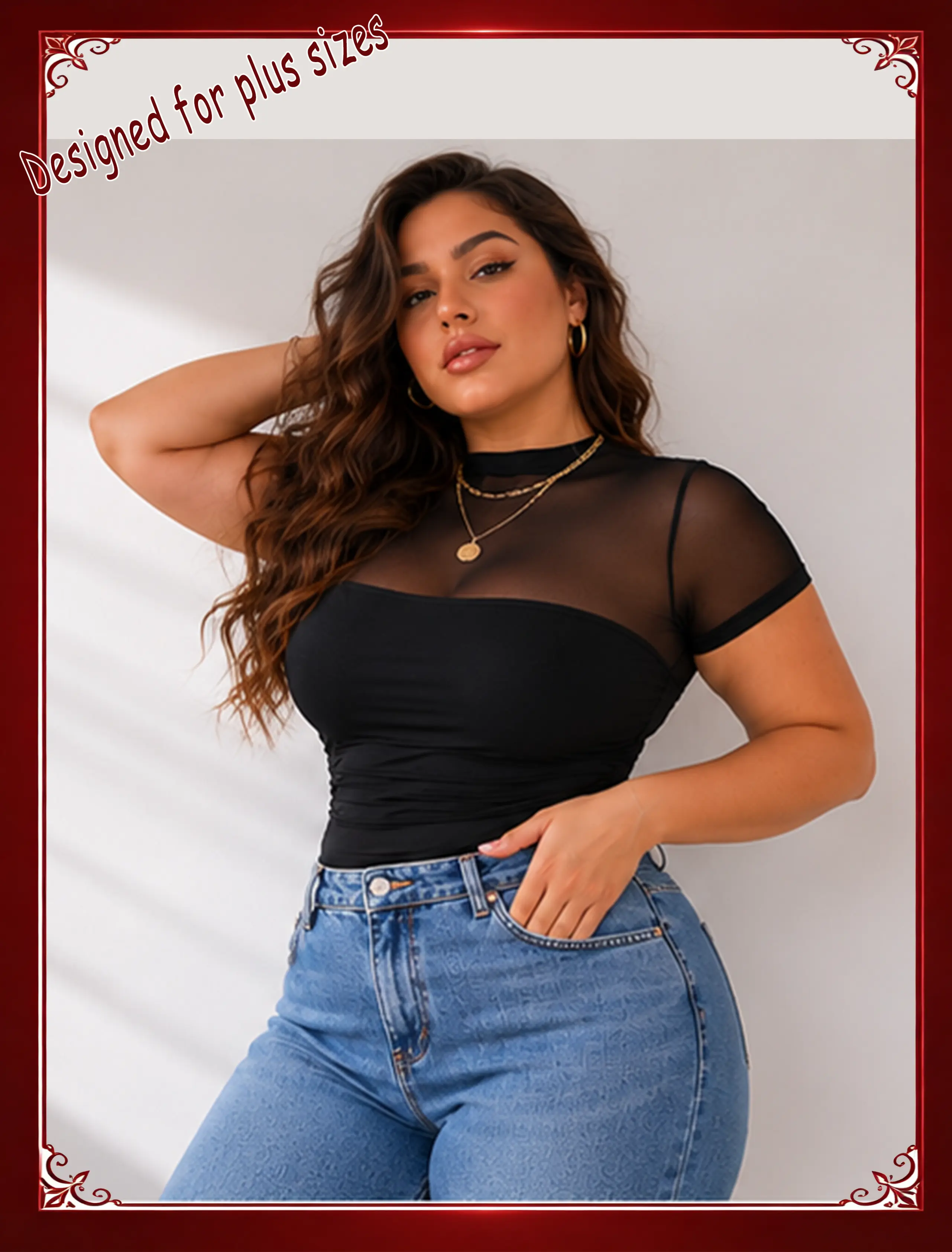Women's Basic Black Short Sleeve Mesh Turtle Neck Bodysuit Ruched Sheer Slim Corset One Piece Leotard Style Seamless Elegance Fabric Feminine Womenswear bodysuit clubwear bodysuit shapewear bodysuit for women plus size tummy flattering clothes