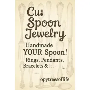 Custom Spoon Jewelry Handmade Ring Pendant Bracelet or Earrings Artisan Crafted with Your Personalized Spoon for Unique Jewelry Pieces