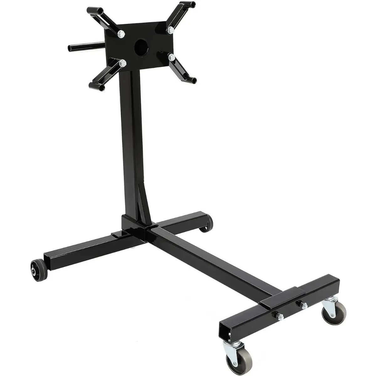 Engine Stand Adjustable Motor Stand Heavy Duty Powder Coated Steel (Black, 1000LBS)