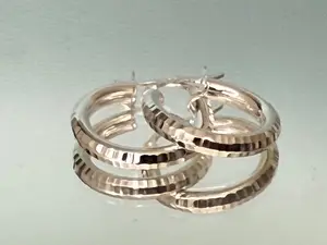 S925 Diamond Cut Hoops