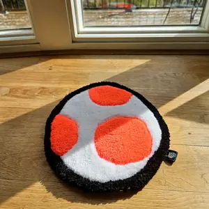 Handmade Colorful Easter Egg Area Rug 9,5 × 11 inch. Cute Happy Easter Eggs Rugs Floor Mat, Non-Slip Backing Rug Carpet for Bedroom Living Room Study Playing Carpet. Dragon egg