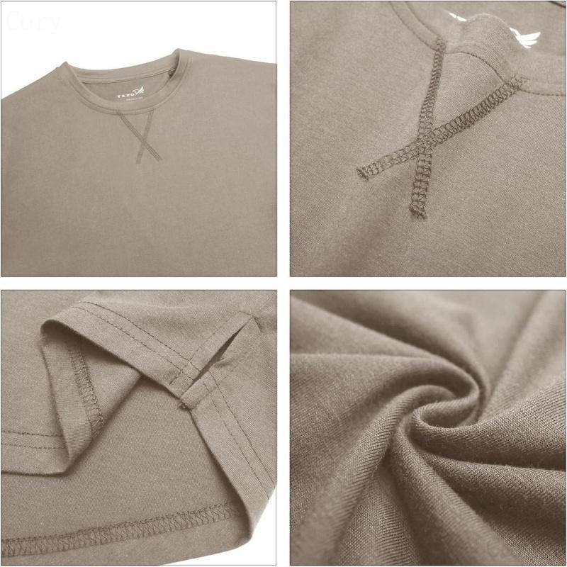 Mancozy 2-Pack Long Sleeve T-Shirts For Men - Oversized Hip Hop Style, Casual Crewneck Tees (2X-Large) - View #6