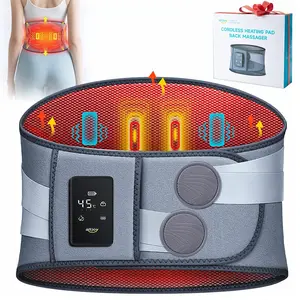 Alljoy Heated Lumbar Support Belt - Portable & Cordless Daily Therapy Belt, Featuring 3 Heat Levels and 5 Vibration Modes, Perfect Gift For Men And Women