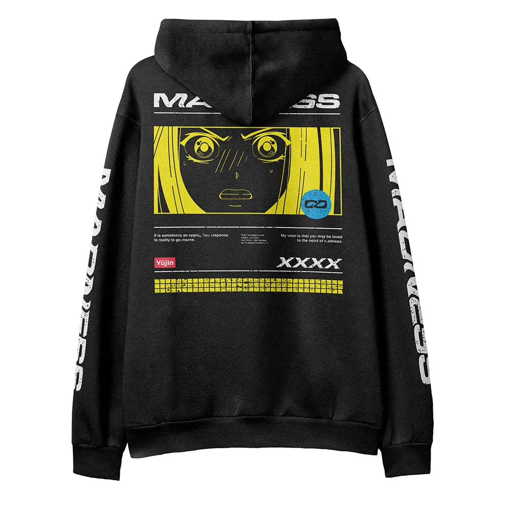 Men's EST. 313 Madness Graphic Hoodie - Breathable Long Sleeve Streetwear Pullover, Casual Menswear Top for Effortless Layering, Bold Front Print, Multi-Size, Long Sleeve Shirt