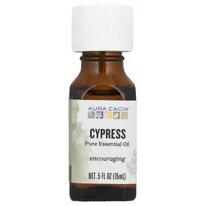 Aura Cacia Pure Essential Oil, Cypress, 0.5 fl oz (15 ml)