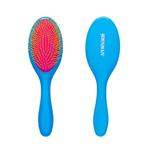 Denman Tangle Tamer Gentle D93M Blue Multipurpose Oil Haircare Brush for Fine to Medium Hair Detangling Smoothing Heatless Volume Lightweight Unisex