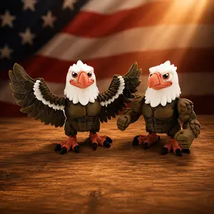 Prospect 3D - American Muscle Eagle – 3D Printed Figure with Swappable Wings and Muscle Arms - Soaring Skies Collection