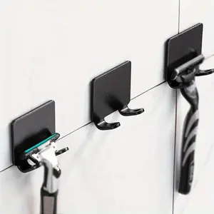 Shaving Razor Holder Alumium Men Shaving Shaver Storage Hook Wall Shelf Razor Rack Bathroom Kitchen Accessories