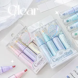 Rosyposy Bead Fluorescent Pen Cameo Series 2 Pieces, Vibrant Glow Ink Highlighter, Perfect for Journaling & Note-Taking