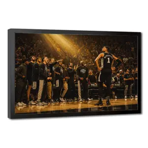 Victor Wembanyama（world famous paintings） Art Canvas Poster, Basketball Star Wall Decor