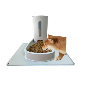 Automatic Dog Food Feeder Cat Food Bowl Food Dispenser for Cats Dogs Puppy Large Capacity 3.8L Auto Refill Non Tipping Design Eco-Friendly Materials Transparent Storage Window