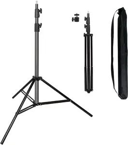 Duty Light Stand 9.5 Feet/2.8 Meters Cushioned Photography Tripod Stand for Photo Studio Speedlight, Ring Light, Photographic Equipments Thickening Flash Stand