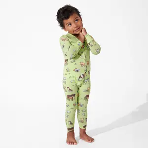 Farm Animals Bamboo Convertible Footie Sleepwear Baby Clothing