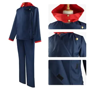 Anime Jujutsu Kaisen Itadori Yuji Cosplay Costume Outfit Uniform Top Pant Full Set Halloween Carnival Suit