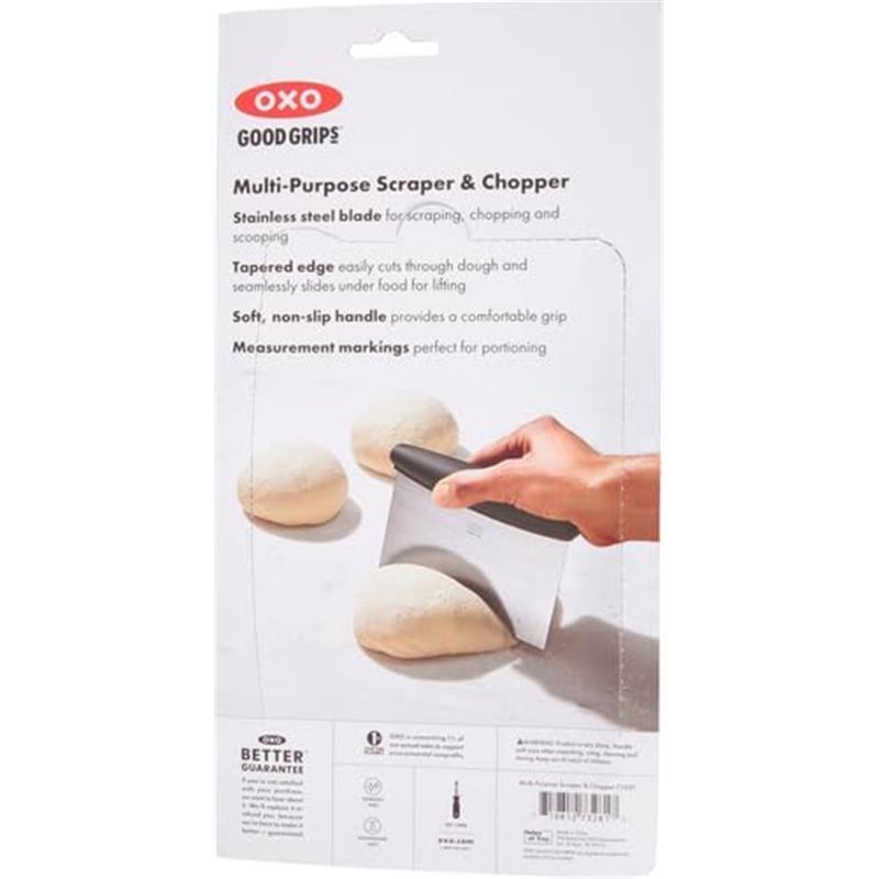 Good Grips Stainless Steel Scraper & Chopper,Silver/Black