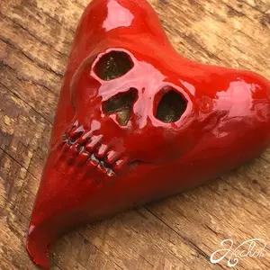 Red Skull Heart