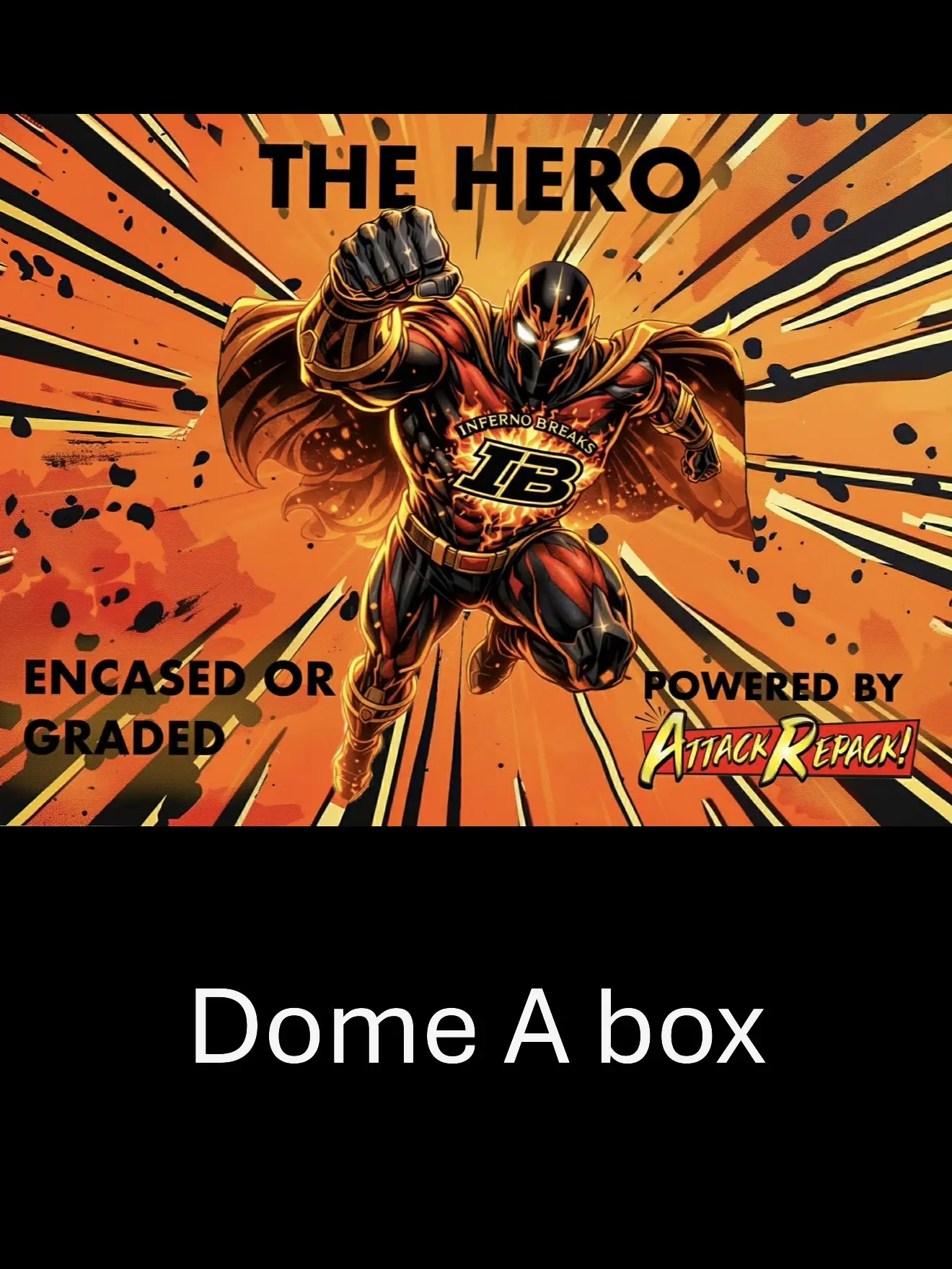 Attack Repack "THE HERO" Dome-a-Box Dome Option Trading Card Series TCG Booster Packs, Collectible Trading Cards