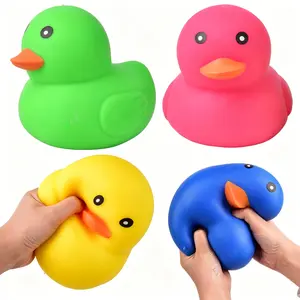 TPR Stretch Duck Squishy Toys, Slow Rebound Squeeze Stress Relief Fidget Ducks, Kids Birthday Party Favor Goodie Bag Fillers & Classroom Reward Supplies