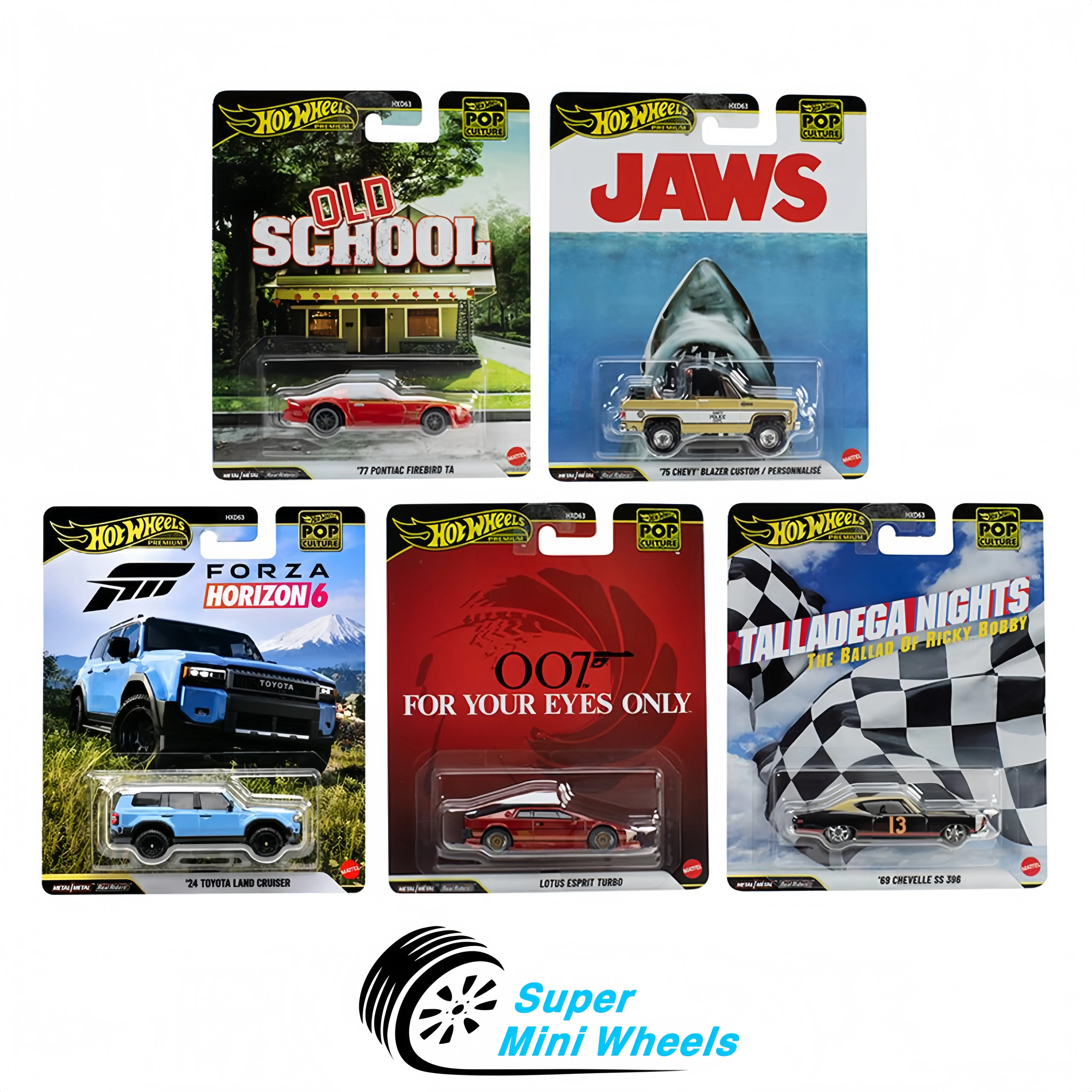 Hot Wheels Premium 2026 Pop Culture T Case - 5 Cars Set