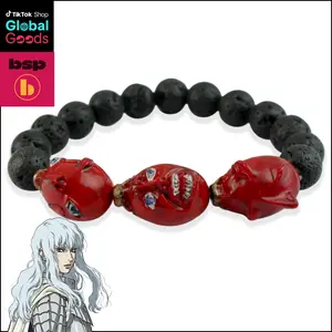 Behelit Eye Bracelet, Berserk Inspired Anime Wrist Chain, Gothic Dark Fantasy Jewelry for Fans & Cosplay