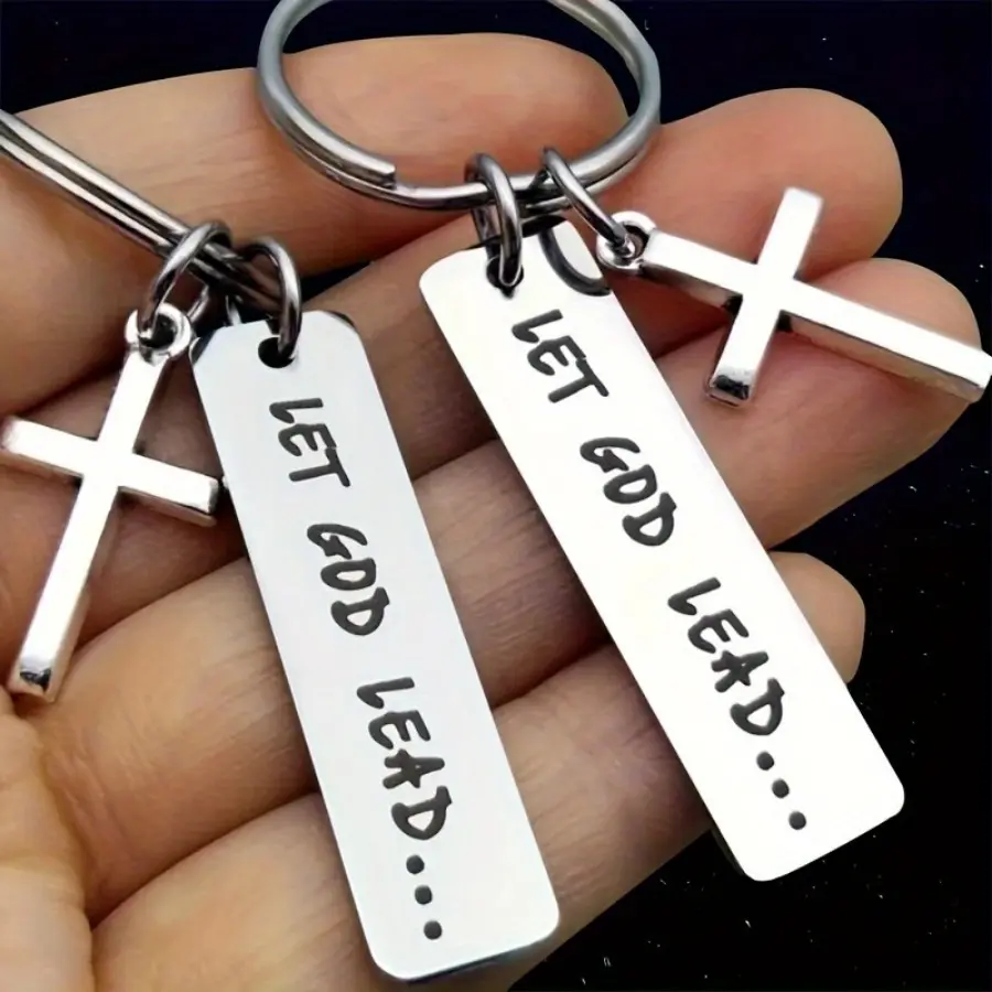 1pc Religious Cross Crucifix Keychain with Cross Motif - Men's Classics Fashion Costume Jewelry Accessory, Christmas Gift Ideas for Backpack or Money Bag, Casual, Edc Gear, Crucifix Shape, Keychains, Symbolic Charm, Metal Keychains