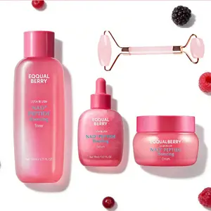 (Free Gift: Facial Massage Stick)EQQUALBERRY NAD+ Peptide Boosting Set | 3-Piece Toner, Lotion & Cream Kit, Anti-Aging Korean Skin Care