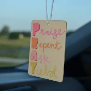 PRAY, Praise, Repent, Ask, Yield - Car Air Freshener