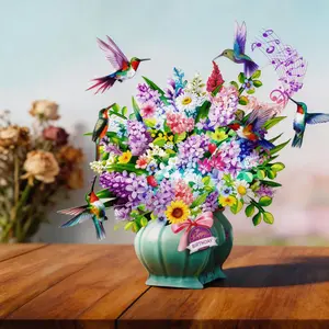 An elegant and professional birthday gift—a 3D pop-up floral card featuring built-in music and lights. This 10-inch premium desktop decoration makes the perfect gift for family, friends, colleagues, and bosses.