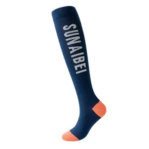 Sports Running Compression Calf Socks for Women Yoga Fitness Mid-Calf Muscle Pressure Slimming Leg Jump Rope Socks High Elastic Support