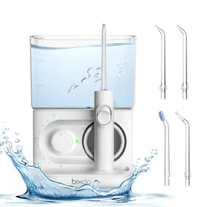 Bixdo M30 Electric Oral Irrigator - Cordless Water Flosser with 600ML Capacity, 10 Pressure Levels & 4 Jet Tips for Home Dental Care
