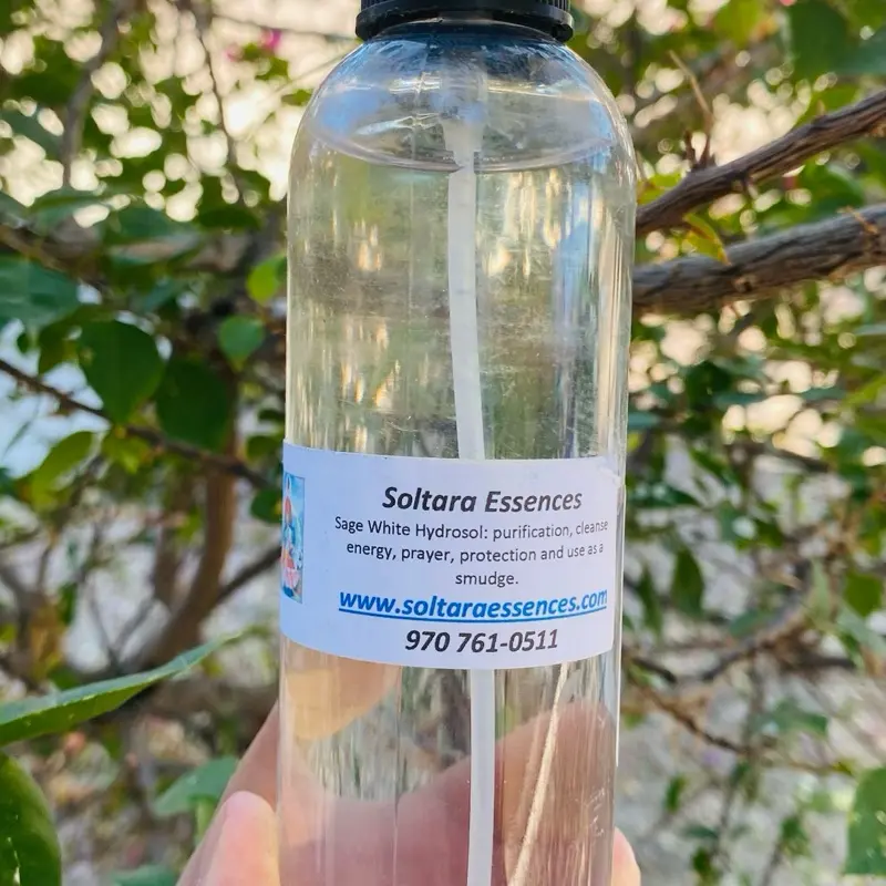 White sage hydrosol cleansing room spray