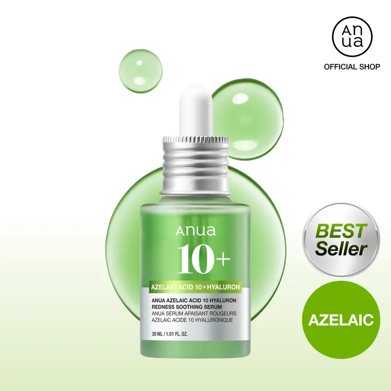 [Anua Official Shop] Azelaic Acid 10 Hyaluron Redness Soothing Serum 1.01 fl.oz.(30ml)｜Azelaicacid, Hyaluronic Acid, Non-Poreclogging, korean skincare, soothing, redness, sensitive skin, acne-prone