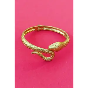 Serpent Snake Cuff, Gold Does not apply